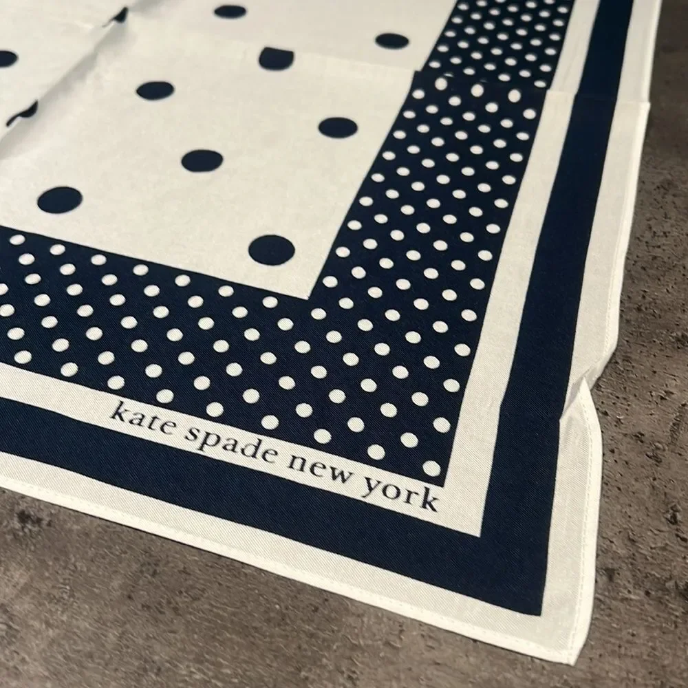 NWT Kate Spade dots silk blend scarf 18x18